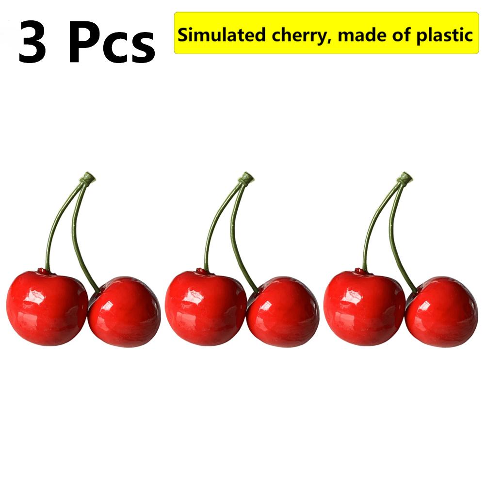 

3-12 Pairs Artificial Cherry Christmas Simulation Cherry Decorations, Photography Props, Store Displays, Fake Fruit Models S