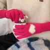 Touchscreen Love Heart Gloves Warm Cycling Gloves Fashion Women Knitted Gloves  Ladies