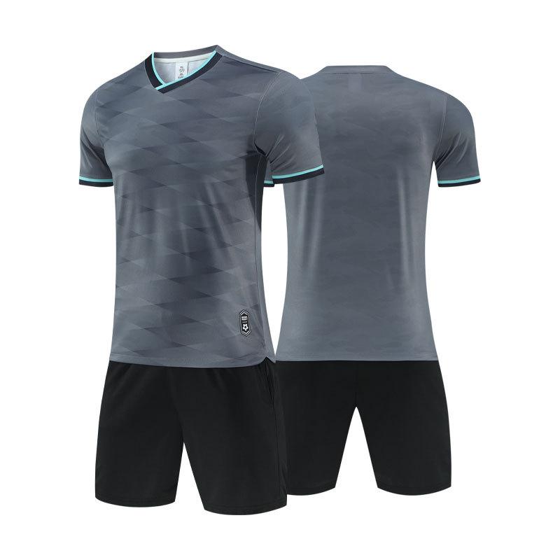 Short-sleeved Football Jersey Set Adult Children's Football Training Jersey Team Summer Game Jersey