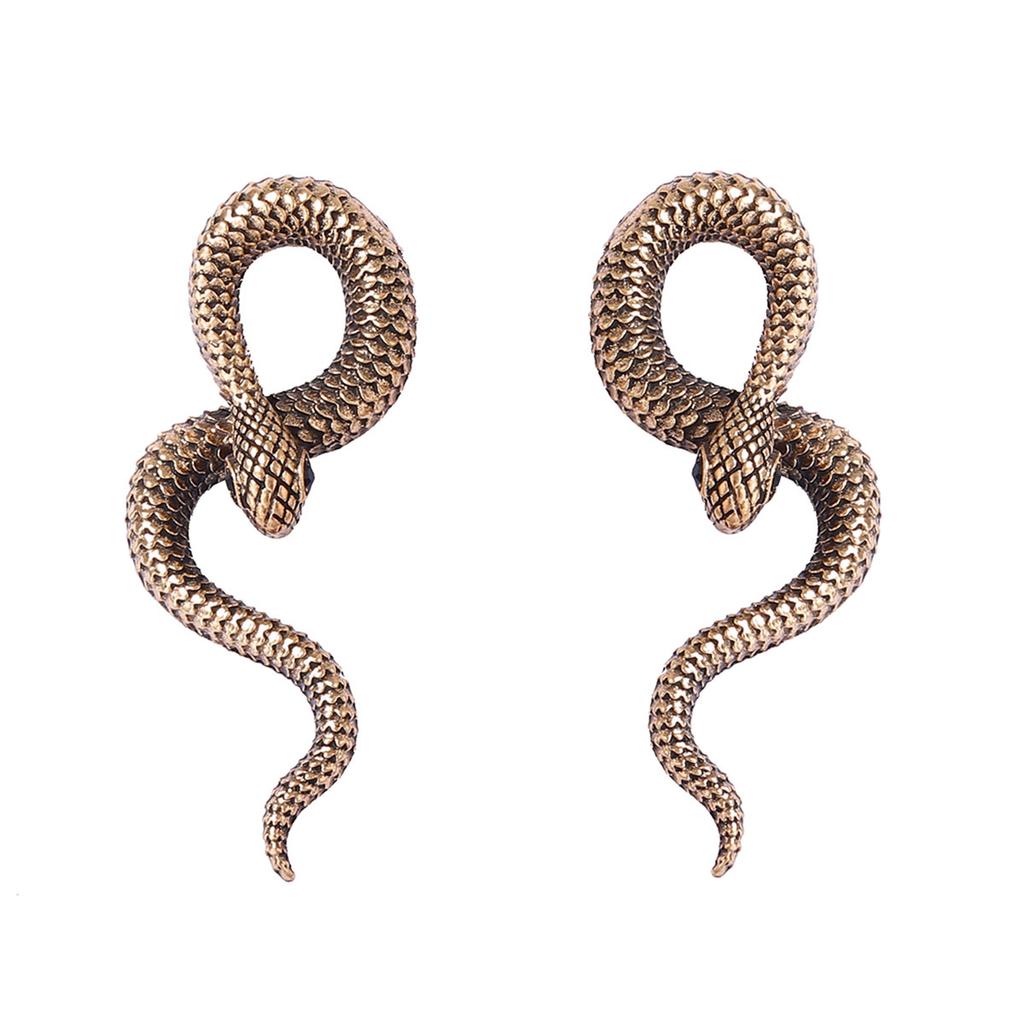 Personality trend creative design sense exaggerated alloy animal snake earrings cold wind female stud earrings