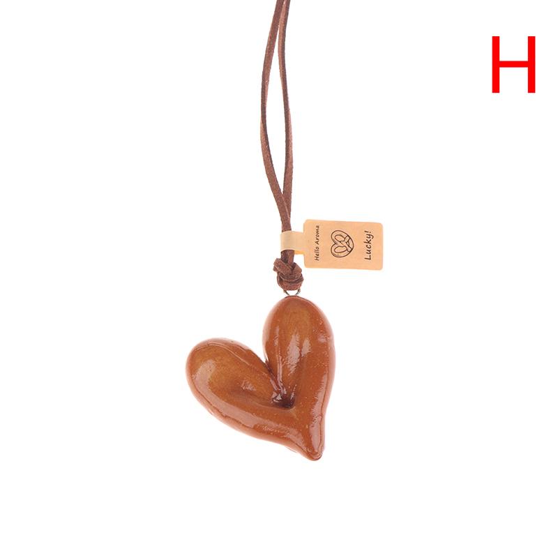 Lovely Bagel Alkaline Bread Pendant Cute Sweater Chain Pretzel Necklace Bag Hanging Car Interior Croissant Bag Accessory