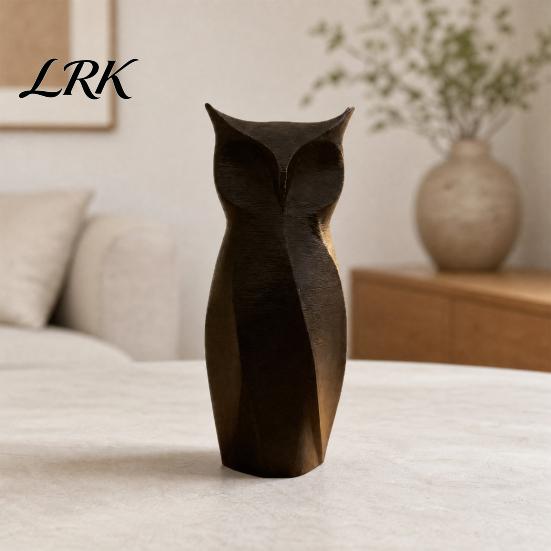 Abstract Owl Ornament 3D Printed Figurine, Modern Minimalist Geometric Home Office Statue Statue, Decorative Bird Sculpture for Decoration Animal