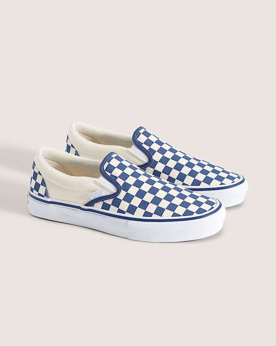 VN000EG59Y0 Vans Skate Slip-On Blue Checkerboard (Men s) 8