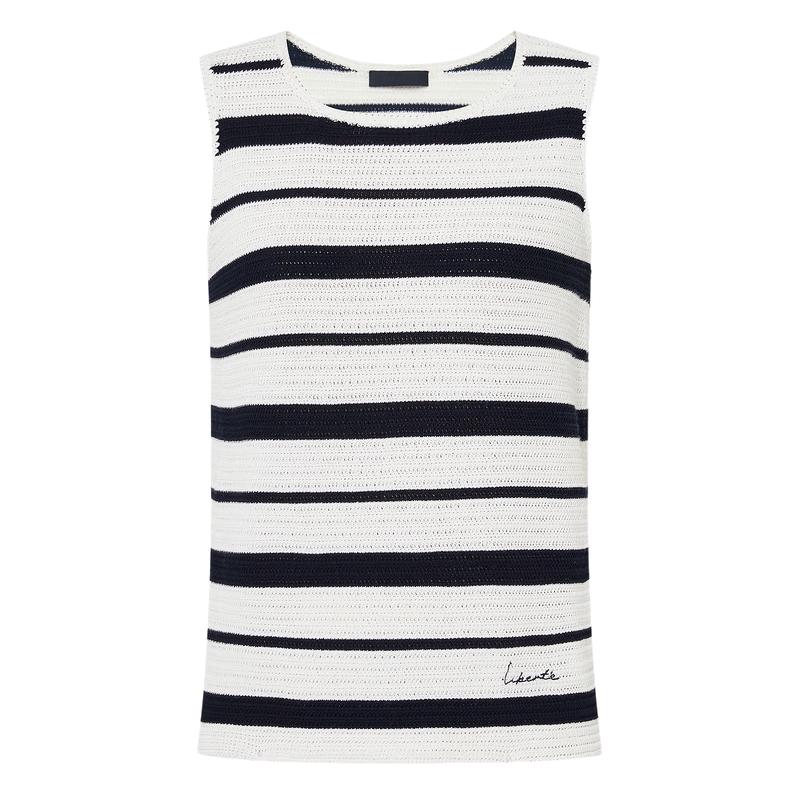 MO&Co. Nautical Striped Sleeveless Knit Vest M / 165