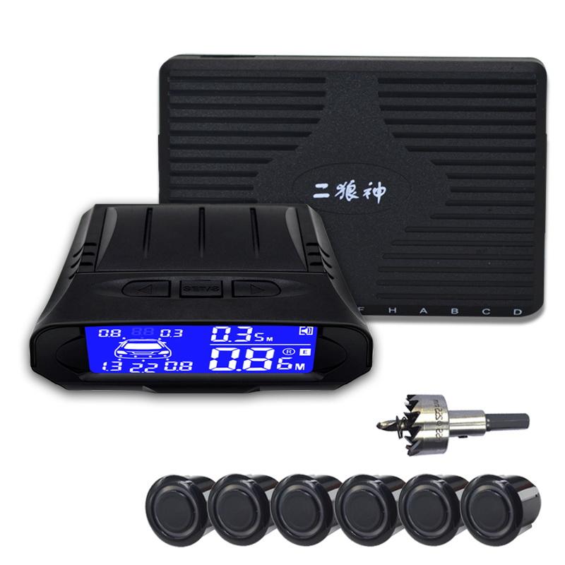 Car Automobile Parking Sensor Reversing Radar Electronics Auto Detector Backing Assistance Kit Voice Buzzer Parktronic 6 Sensors