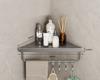 Bathroom Corner Storage Rack Punch-Free Toilet Alumimum Organization Storage Shelves for Wall Toiletries Shower Accessories New
