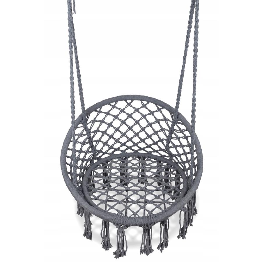 Stork's Nest Swing Hanging Chair Garden Boho for Home Garden 120cm - gray