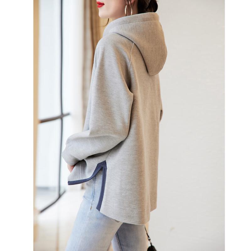 Demana Damen Kapuzensweatshirt mit Schlitzdetail