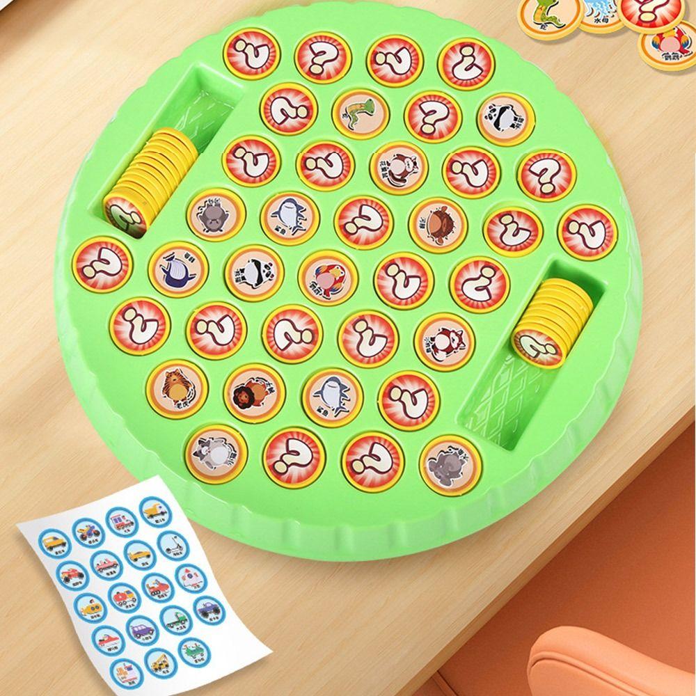 Round Memory Flip Chess Fruit Flip Memory Game With 38 Patterned Cards Flip Chess Memory Game With Chessboard