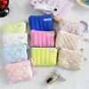 New Quilted Pocket Wallet Portable Mini Purse Kids Cute Purse Candy Color Zipper Coin Purse Handheld Key Lipstick Organizer