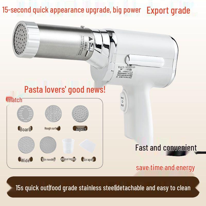 Compact Automatic Electric Noodle Maker with Handheld Dough Press