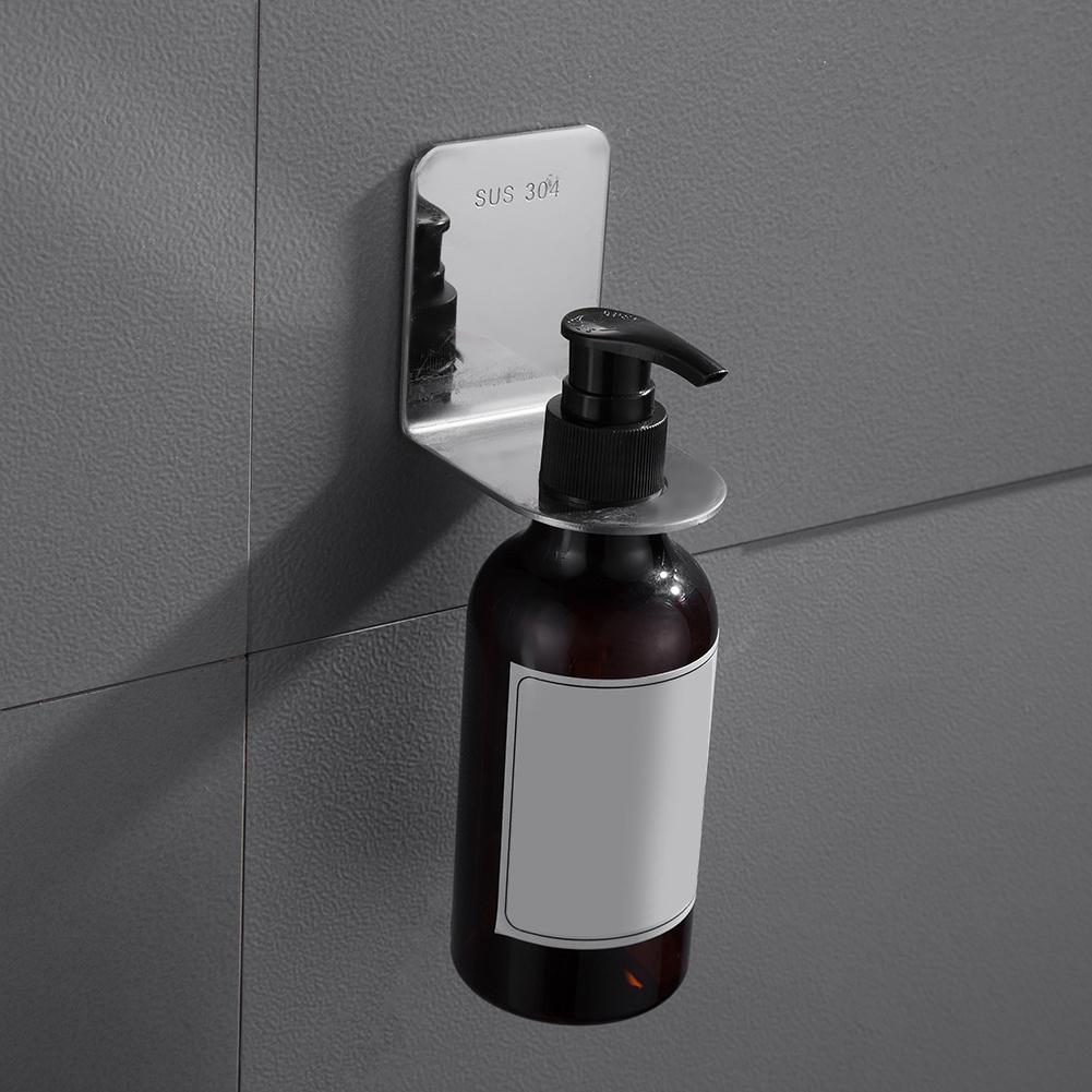 Multifunction 304 Stainless Steel Wall Mounted Soap Bottle Rack Holder Bathroom Kitchen Supply