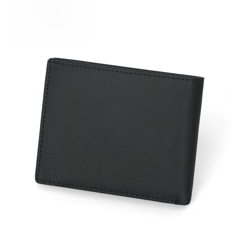 RFID-Blocking Genuine Cowhide Men's Wallet with Coin Purse - Anti-Theft Design