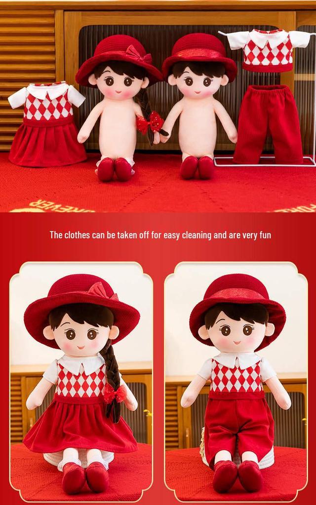 Wedding Couple Hanging Dolls - Cute Boy & Girl Festive Decor for Wedding Room