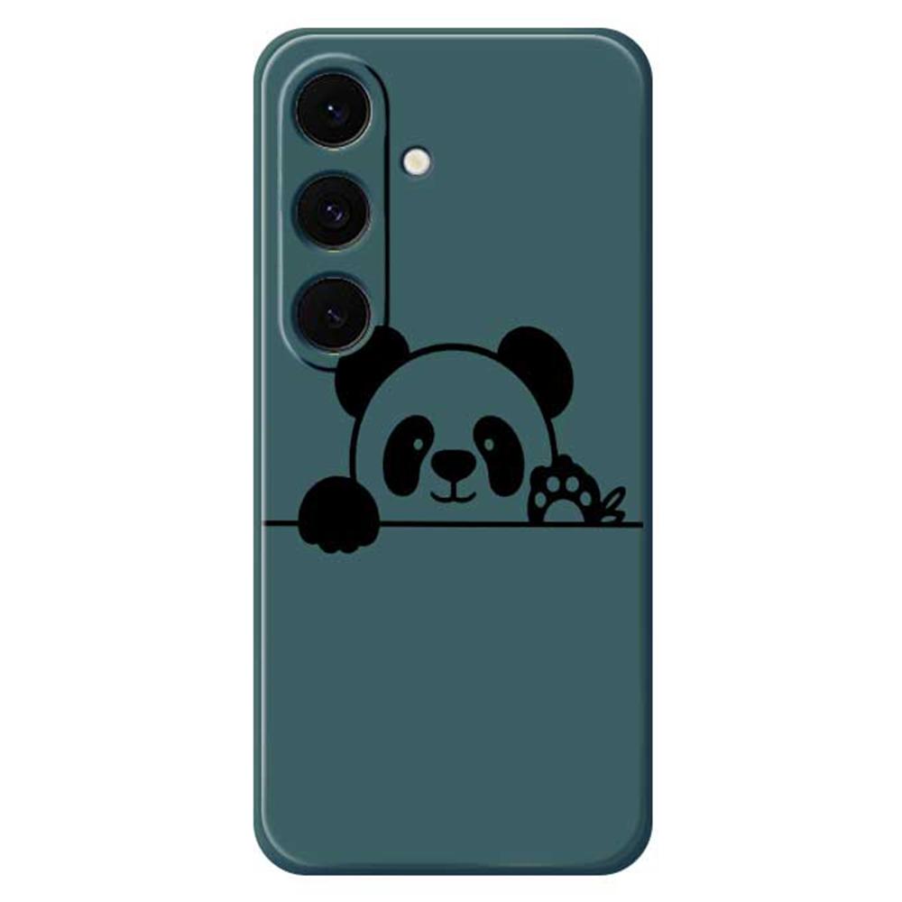 For Samsung Galaxy S25 FE Case Panda Head Pattern Printing Straight Edge TPU Phone Back Cover