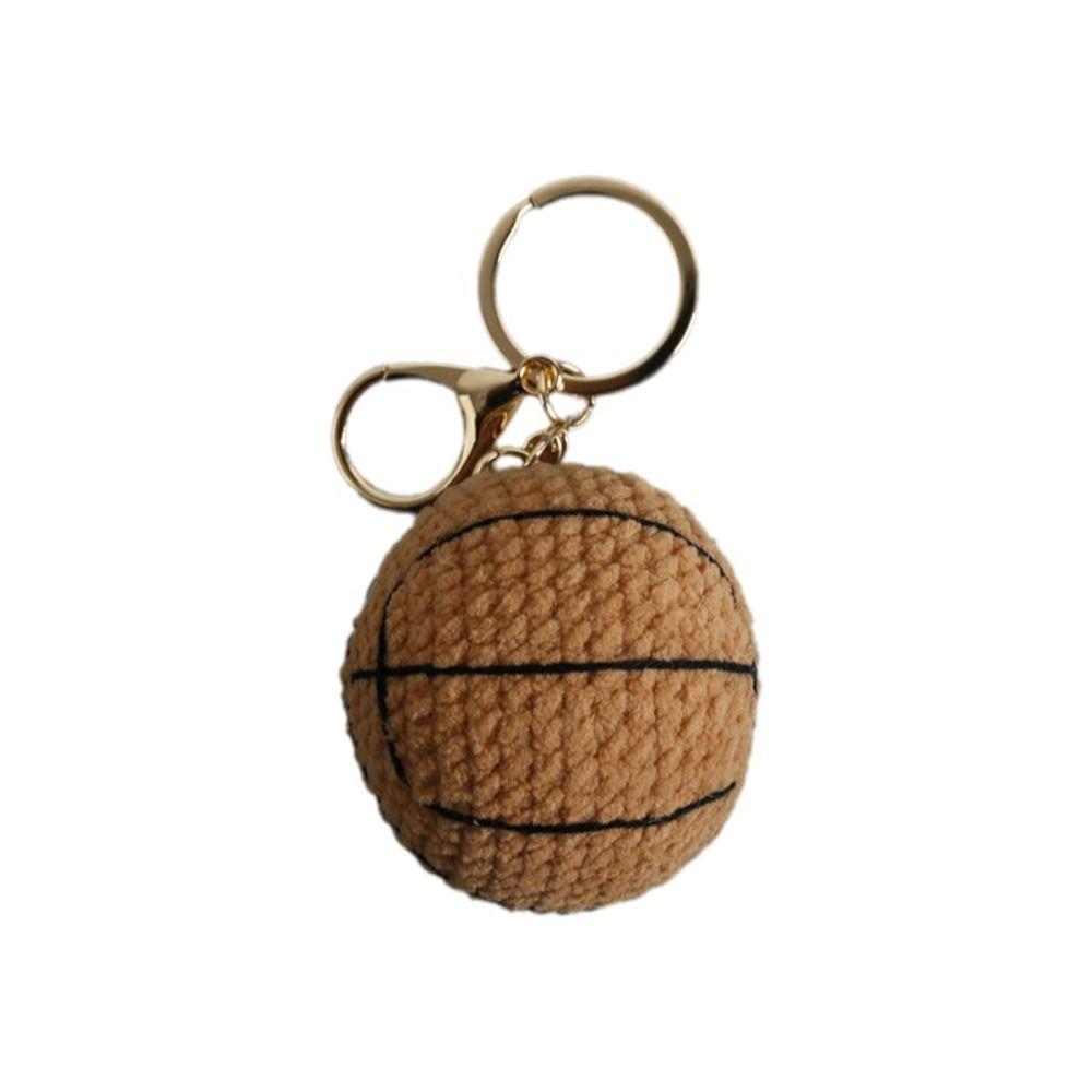 Billiards Rugby Crochet Soccer Keyrings Tennis Baseball Sport Ball Pendant Backpack