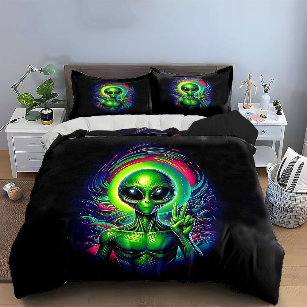 Celestial Alien Radiance. Bedding Sets Duvet Covers Pillowcases(1* Duvet Cover 2* Pillowcases Without Duvet Insert)