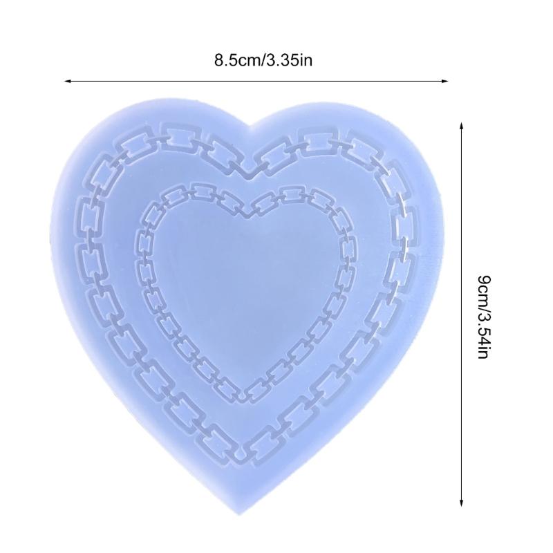 Resin Shaker Filling Mold,Silicone Heart Mold Epoxy Resin Mold Filler Quicksand Casting Filling Mold for Jewelry Making