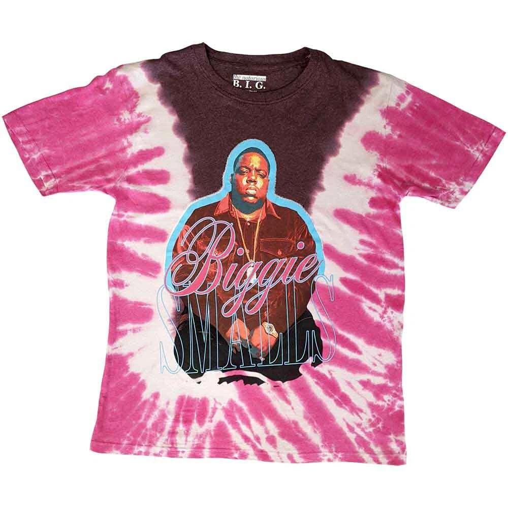 Biggie Smalls Unisex T-Shirt: Neon Glow (Wash Collection) (Small) L