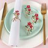 1Pc Towel Wedding Dress Napkin Ring Valentine's Day Zinc Alloy Western Style Red Rose Restaurant Decoration