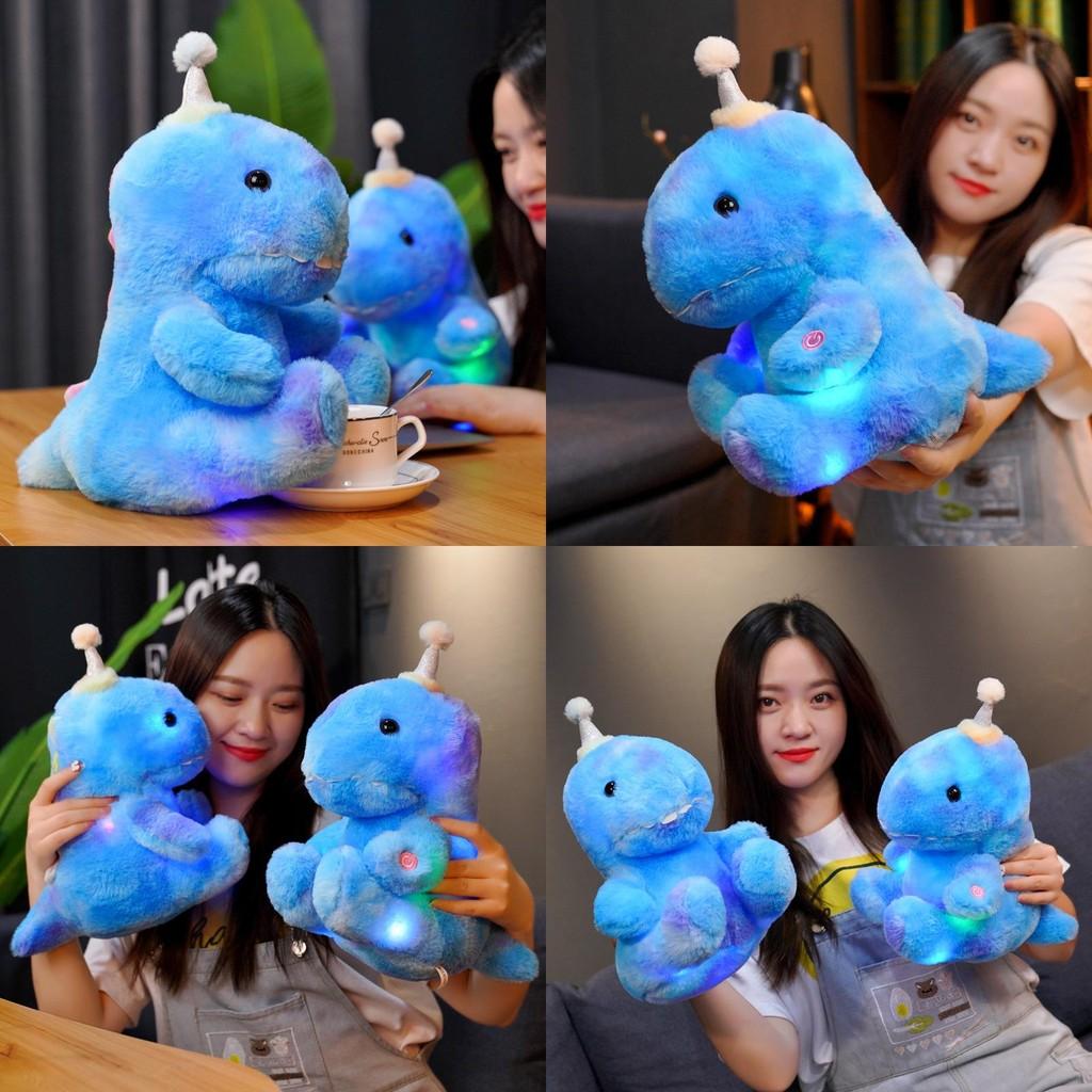 Dinosaur Cartoon Glowing Plush Toy Cute Doll Sleeping Birthday Gift Valentine