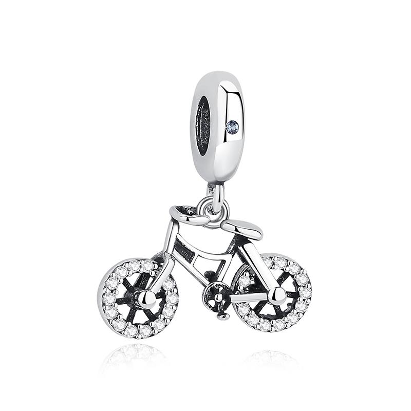 Original 925 Sterling koppar Berlocker Fotboll Fotboll Kärlek Kaffe Pärlor Passar Märkesarmband Halsband DIY Zirkon För Kvinnor