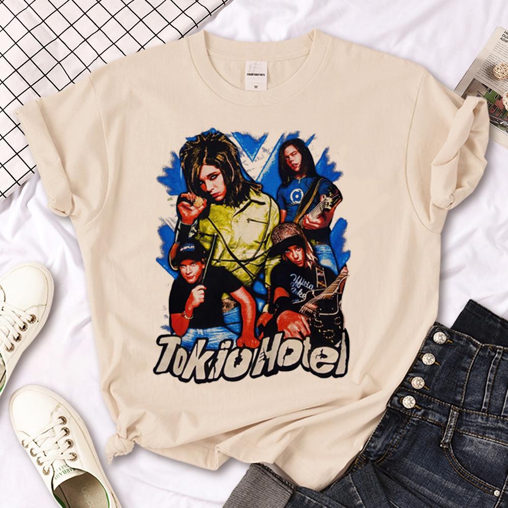 Tokio Hotel tshirt teen University Breathable Gothic Digital tshirt Retro korean clothes graphic Colorful Gothic aesthetic