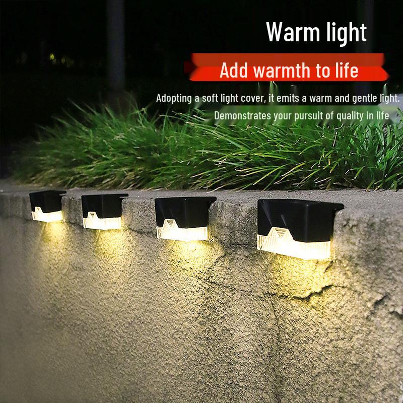 Rainproof Solar Step Lights for Outdoor Garden, Balcony & Fence