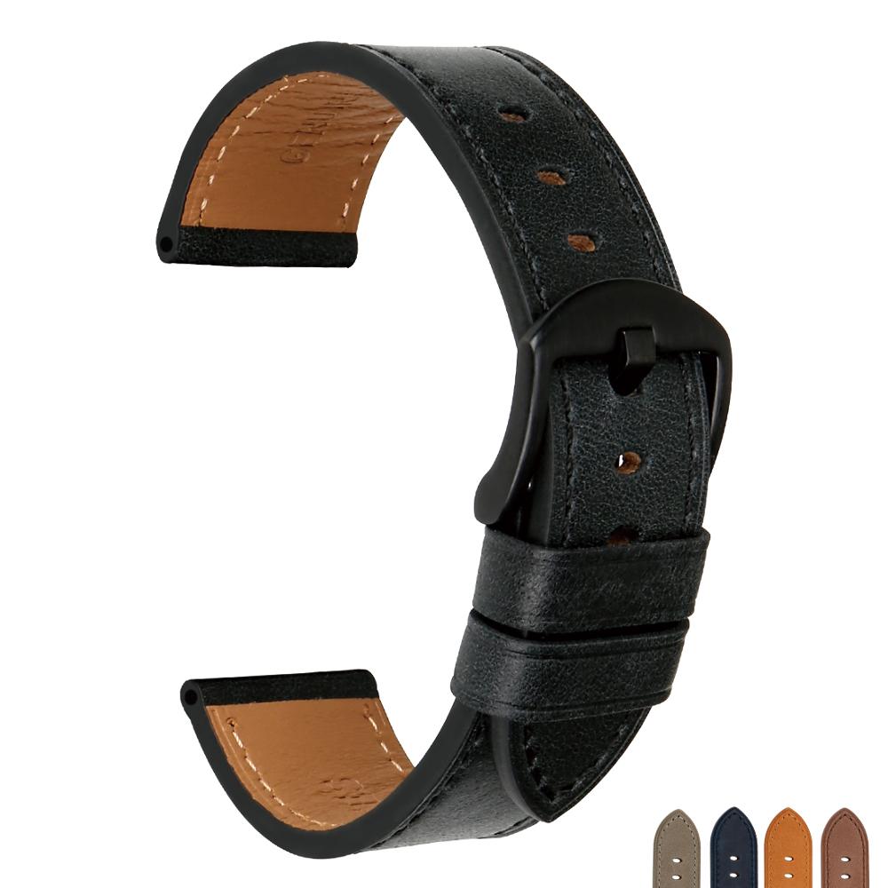 WatchBand Genuine Leather Watchband Watch Accessories Watch Strap 22mm 24mm Bracelet Soft Thin Watch Band Watchband For Fossil