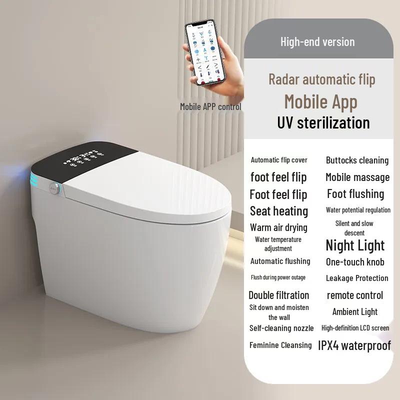 Smart One-Piece Automatic Toilet with Foam Shield, Instant Heating & Multifunctional Features for Hotel Use