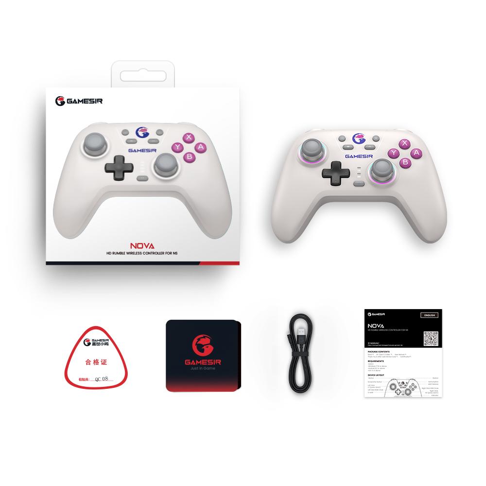 Controller Wireless GameSir Nova per Switch Gamepad Bluetooth Joystick a Effetto Hall per Nintendo Switch Telefono Android PC