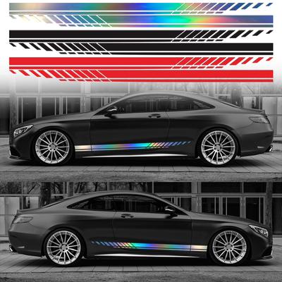 Neue Auto-Taillen-Girlanden-Aufkleber, allgemeine dekorative Aufkleber, Karosserie-Modifikationsaufkleber, importierte reflektierende Laser-Rock-Aufkleber