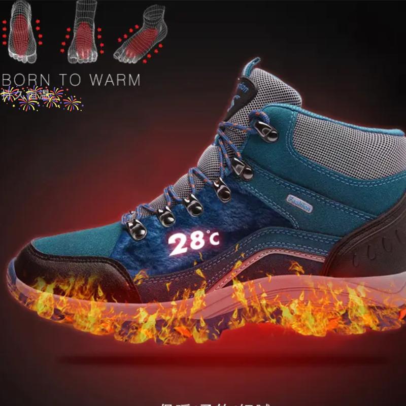 Women's Winter Snow Boot Climbing Boots with Fur Casual Unisex Hiking Shoes Large Size for Men