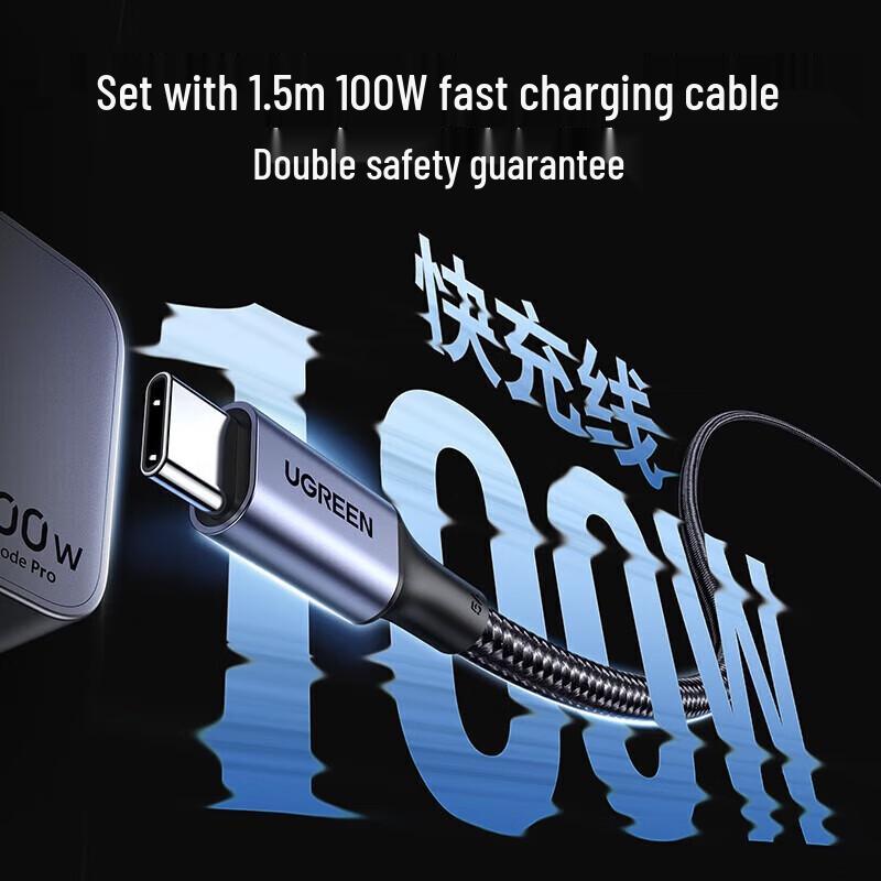 Ugreen 1,5m Kablolu 100W GaN Pro Şarj Cihazı (2C1A)