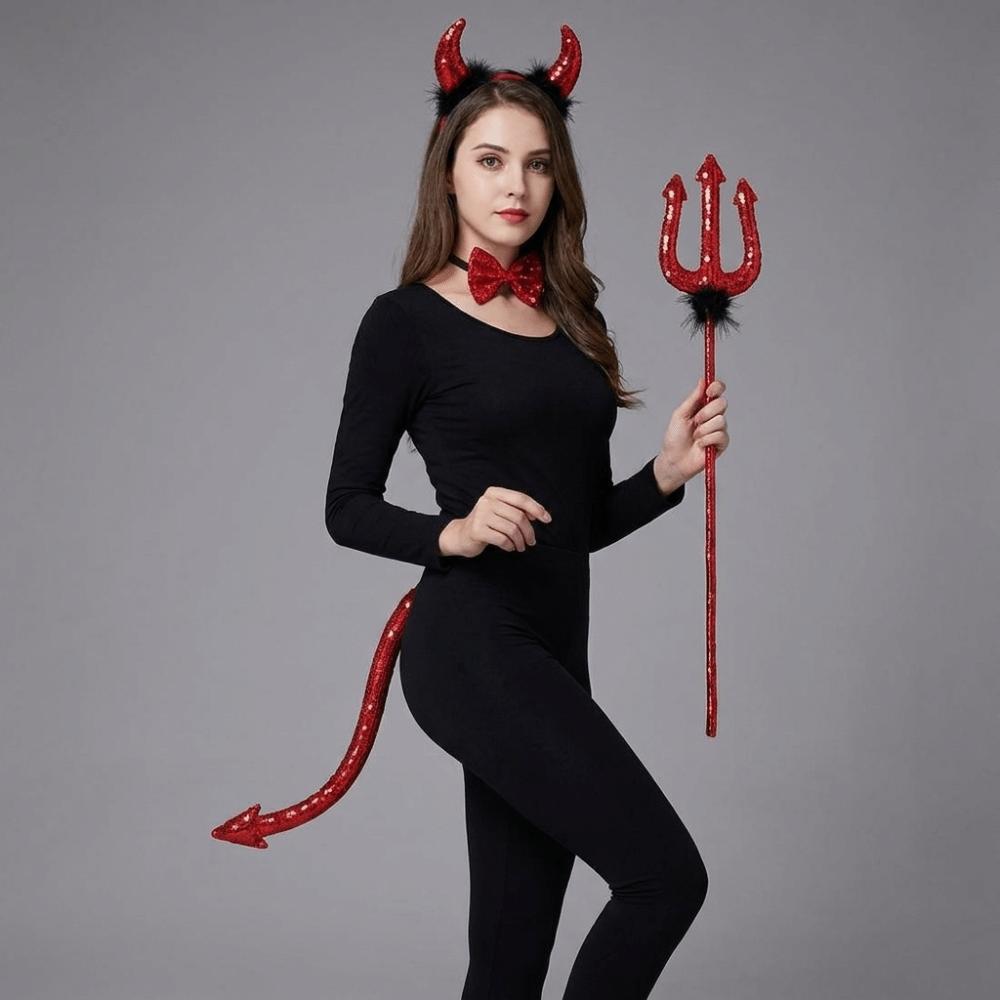 Cosplay Costume Halloween Cosplay Accessories Plastic Headband Bowtie Tail Set Cosplay