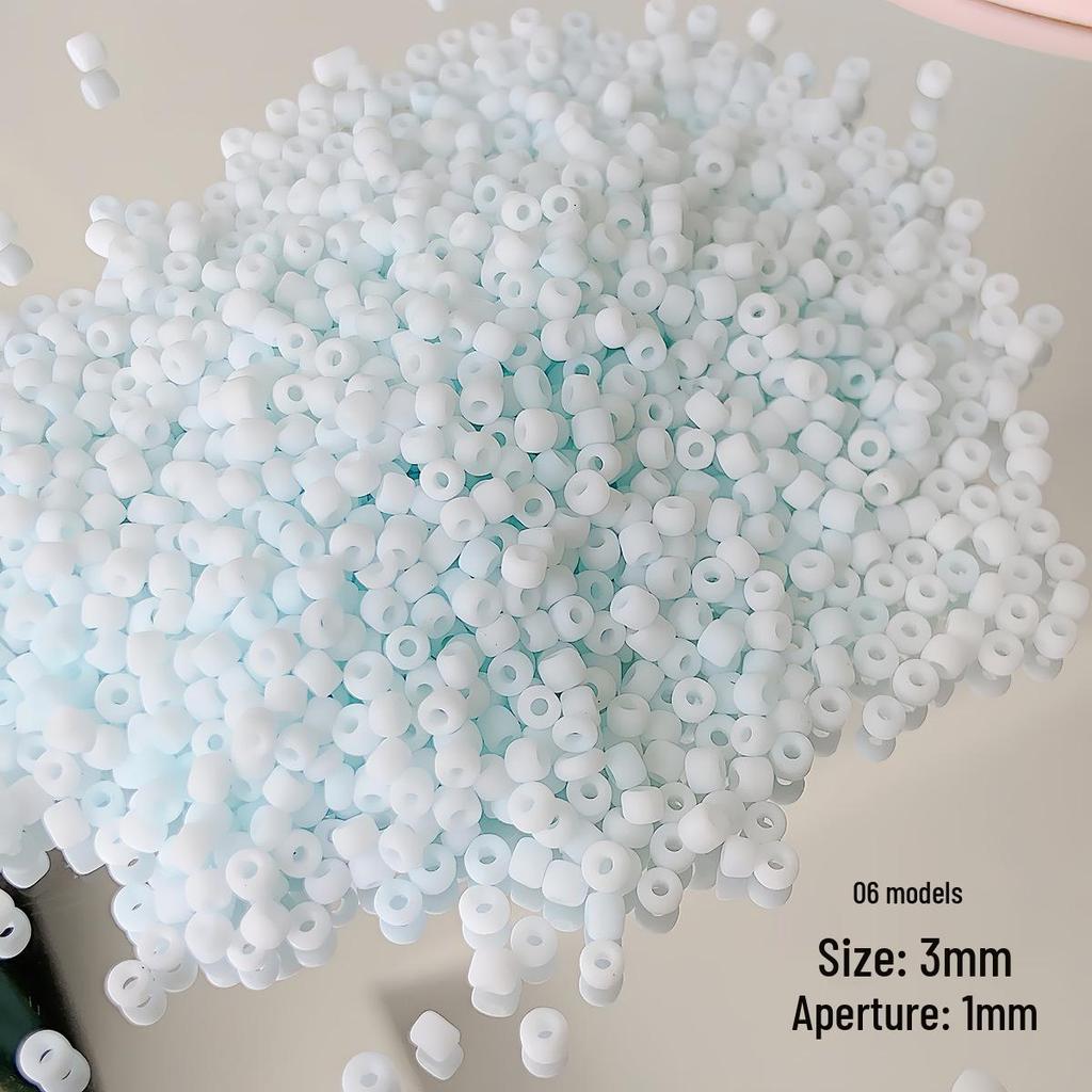3mm Cream Macaron Glass Seed Beads for DIY Necklaces & Bracelets