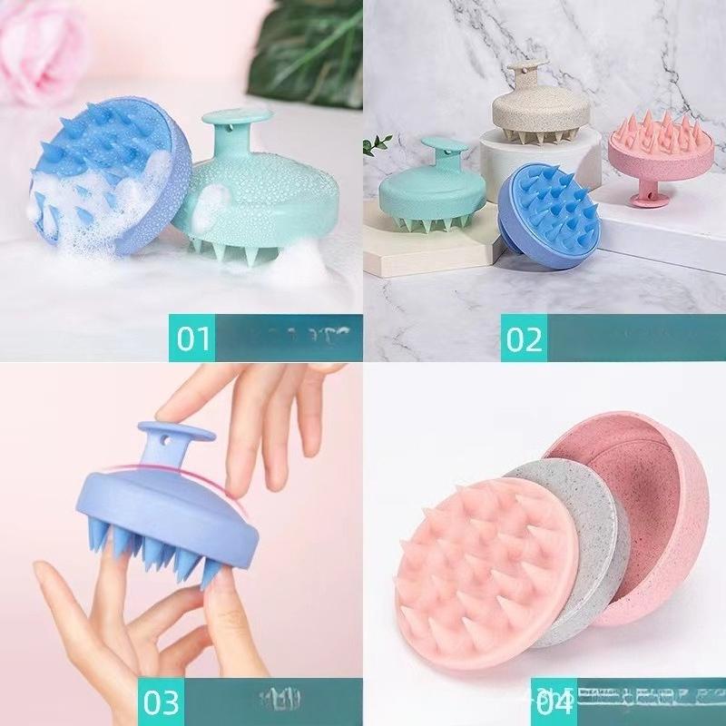 Silicone Head Hair Massage Shower Brushes Body Scalp Massage Brush Comb Bath Shampoo Washing Brush Hair Body Care Tool Shower Accessories