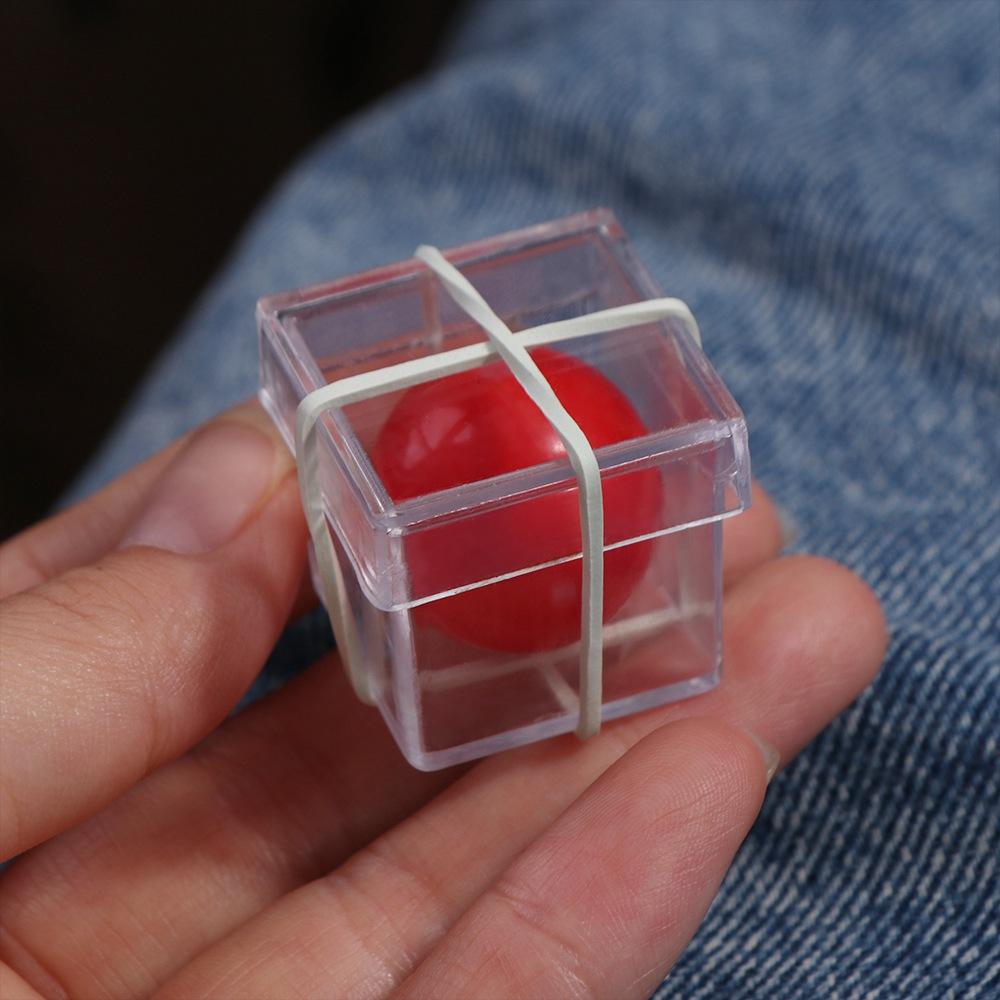 Illusion Magic Clear Ball Through Box Gimmick Props Magic Tricks Ball Penetrate Box  Close Up