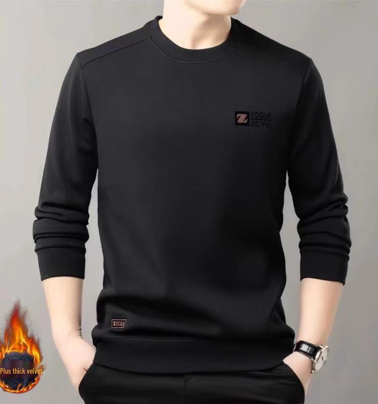 

Мужская толстовка осень/зима 2023 года из плюша — плотная, с круглым вырезом, длинным рукавом, простой модный пуловер с принтом 2XL