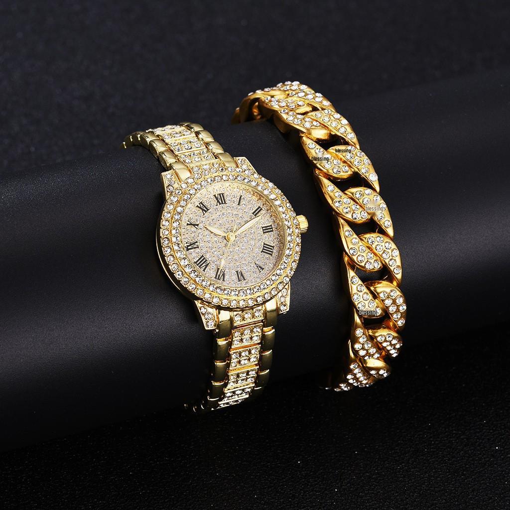 

Жіночий кварцовий годинник-браслет краси з діамантами