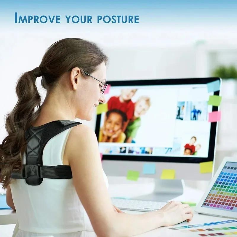Back Posture Correction Belt Unisex Breathable Hunchback Prevention Comfortable Body Shaping Support