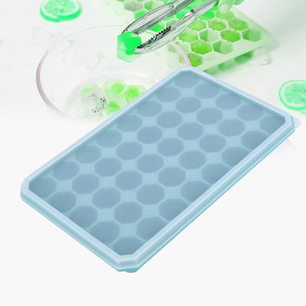 40 Grids Silicone Ice Cubes Tray Mould Mold DIY Ice Maker with Removable Lid Kitchen AccessoriesGreen
