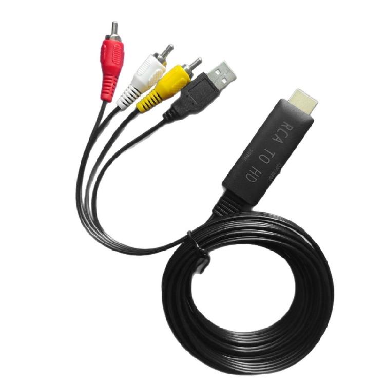 1080P HDTV Male To 3RCA Video Cable HDTV To 3RCA Cable Connector Adapter Transmitters for HDTV Gaming Consoles