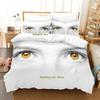 Hip Hop Worldeater Galaxy Eye Watercolor Artistic Eye Bedding Set Cartoon Anime Three-piece Set Adult Kid Bedroom Duvetcover Set