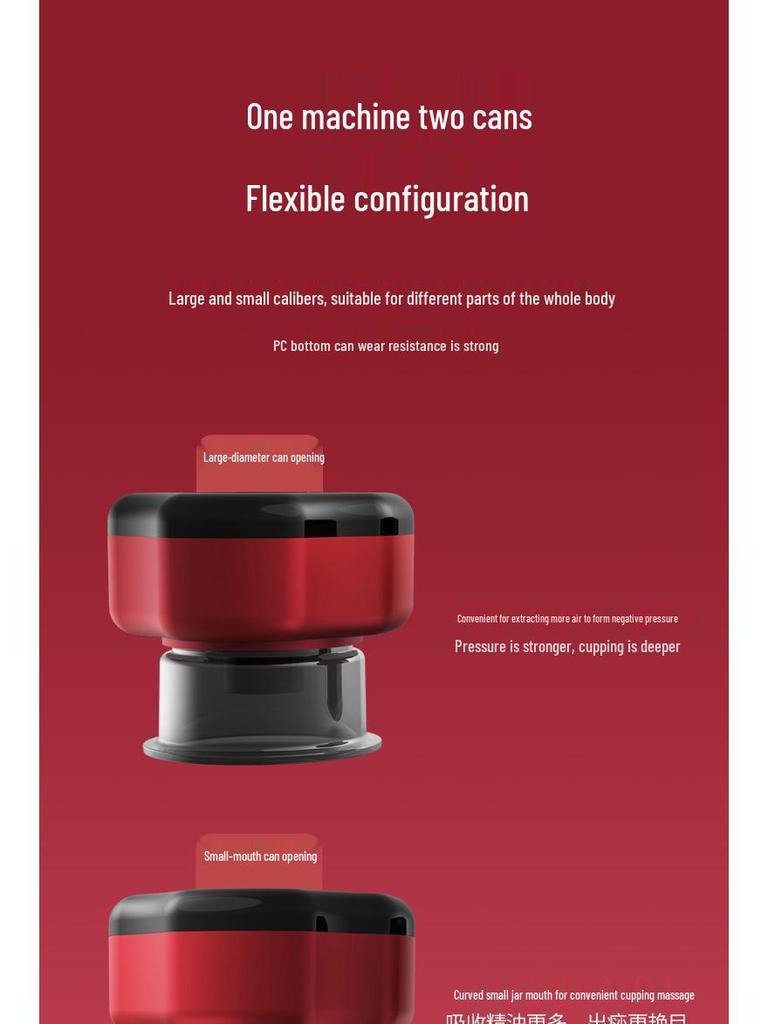 Akıllı Vakum Hacamat & Isıtma Masaj Aleti: Elektrikli Vakum, Meridyen Drenajı ve Fizyoterapi Aleti.