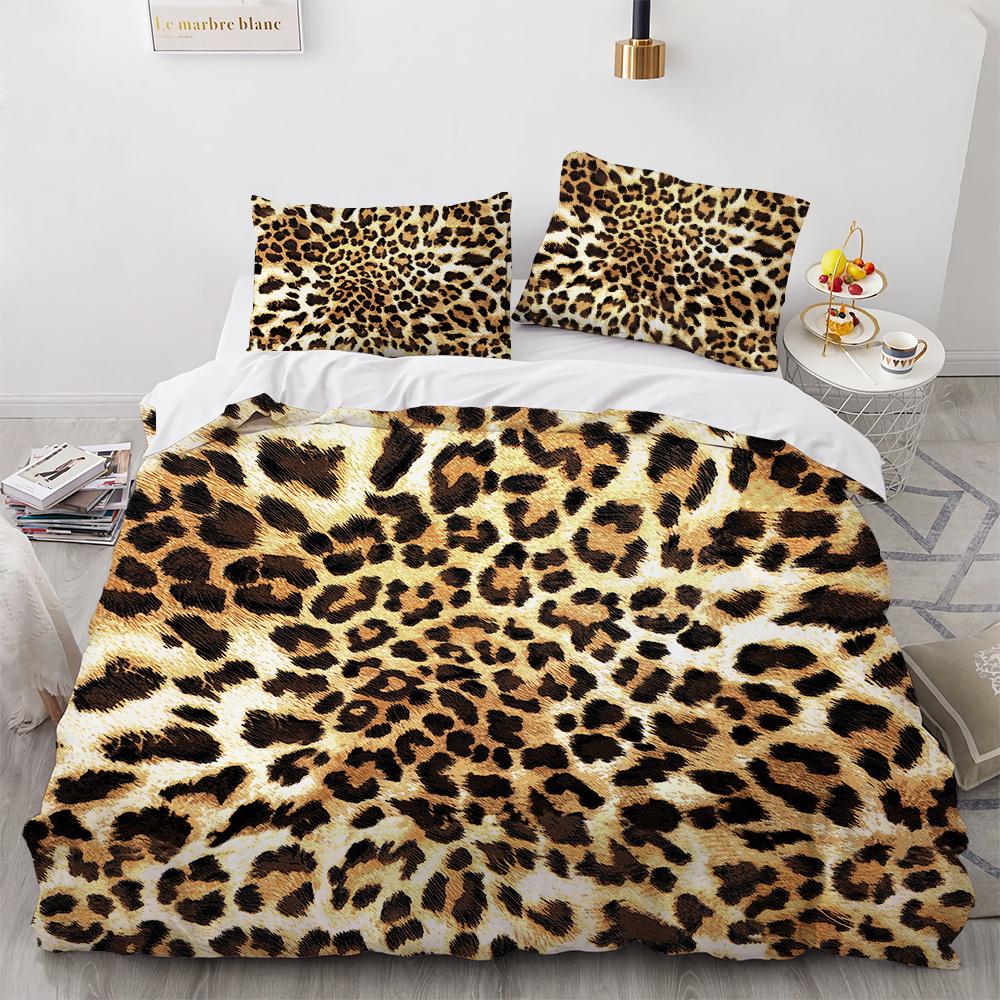 Animals Skin Texture Duvet Cover Set Tiger Snake Leopard 3D Print King Size for Kid Boy Bedding Set Polyester Comforter Cover