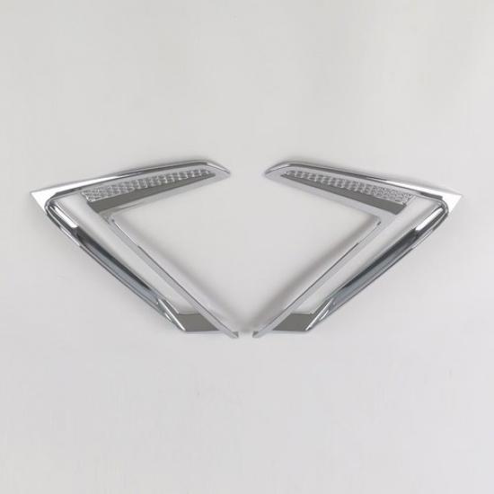 Front Fog Light Lid Lamp Cover Trim For  Honda CRV CR-V 2pcs ABS Chrome