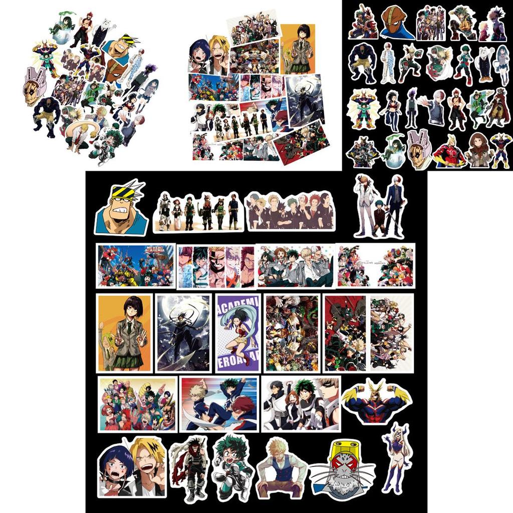 Vibrantes Pegatinas de PVC de My Boku No Hero Academia Para Decoración de Portátil, Equipaje, Coche