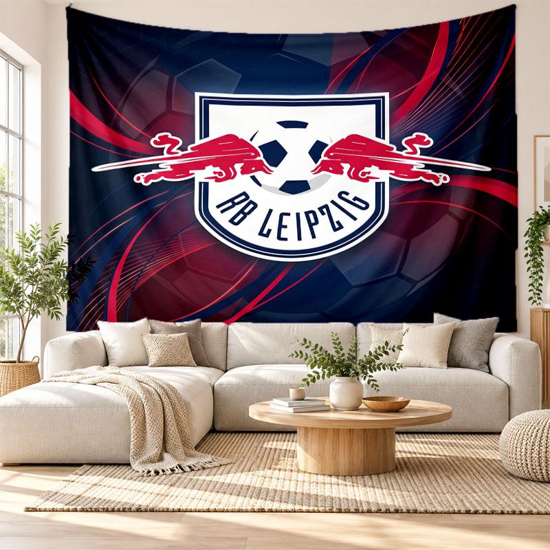 RB Leipzig Football Wall Tapestry, Soft Fabric Wall Hanging, Decorative Backdrop For Bedroom Home Wall Art