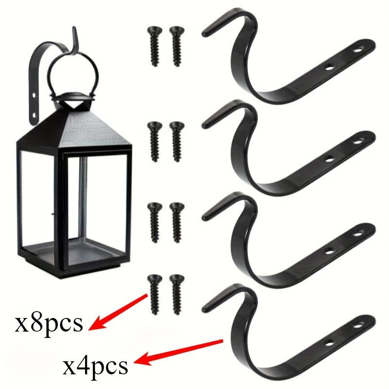 

4 шт. Металлический настенный крючок - J-образный настенный крючок Металлический крючок для подвешивания цветочных горшков Железный крючок для крепления на улице для садовой стены Корзина Стойка для растений Кронштейн для ванной комнаты 4pcs